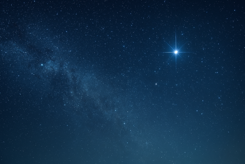 SQL Northstar Background of stars, the milky way, and the north star